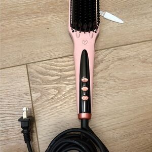 Lange Pink and Black Hair Straightening Brush